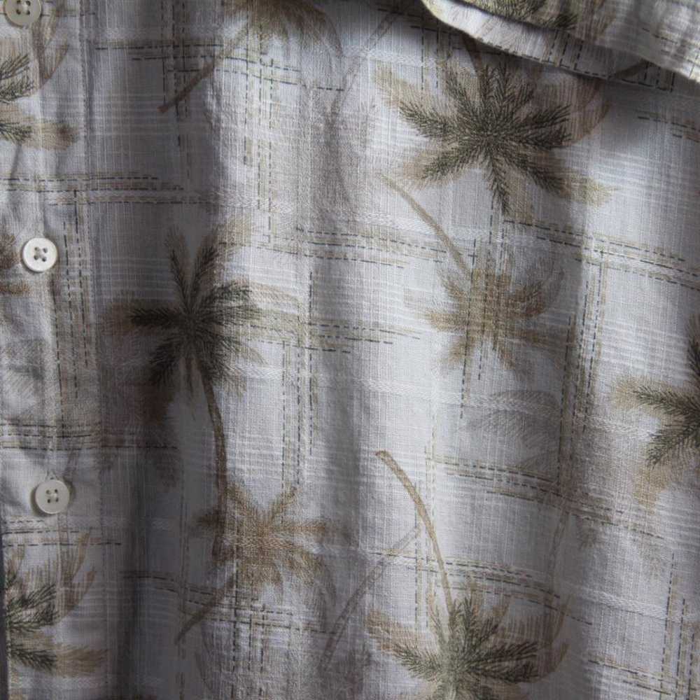 Vintage Linen Aloha Shirt with Coconut Pattern, X… - image 10