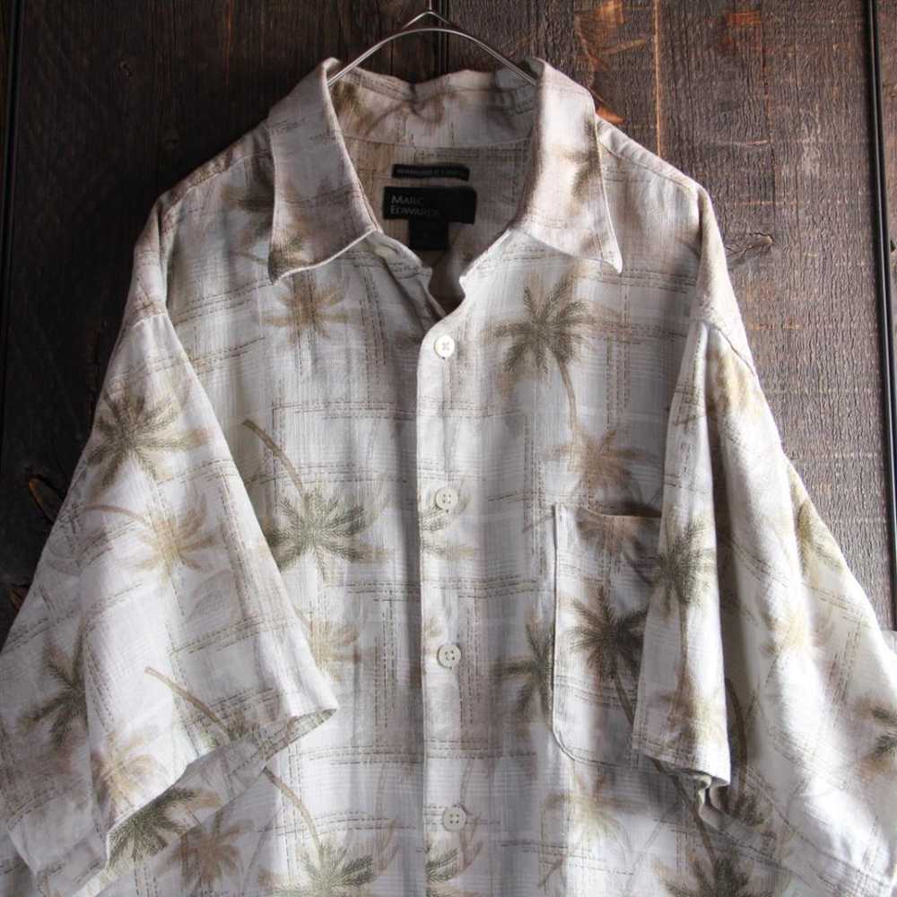 Vintage Linen Aloha Shirt with Coconut Pattern, X… - image 12