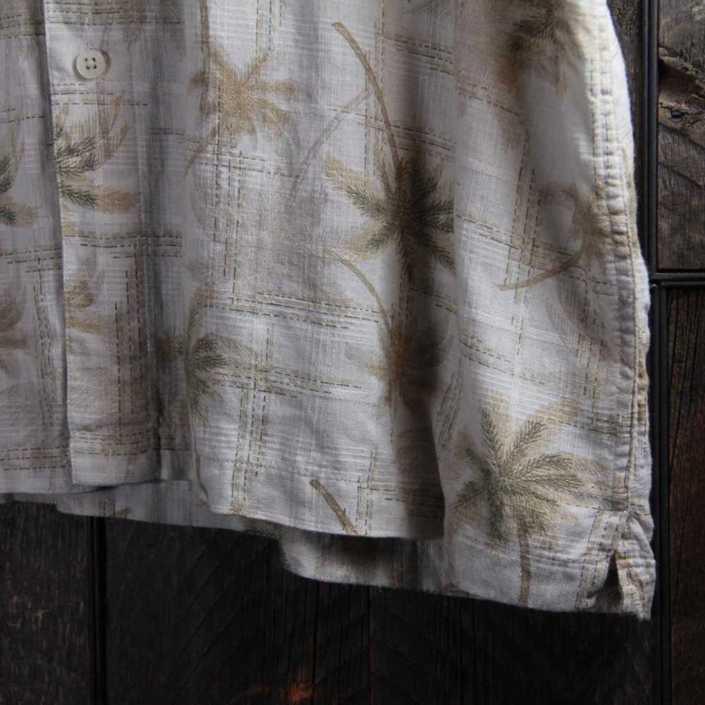 Vintage Linen Aloha Shirt with Coconut Pattern, X… - image 5