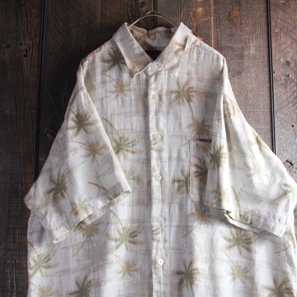 Vintage Linen Aloha Shirt with Coconut Pattern, X… - image 7