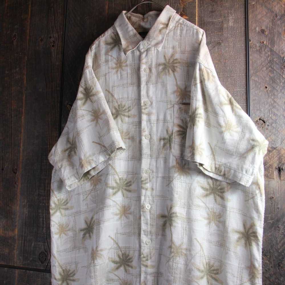 Vintage Linen Aloha Shirt with Coconut Pattern, X… - image 8