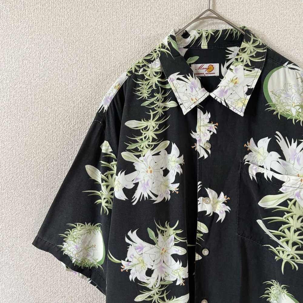 T2 MANGO Vintage Botanical Print Shirt, Short Sle… - image 1