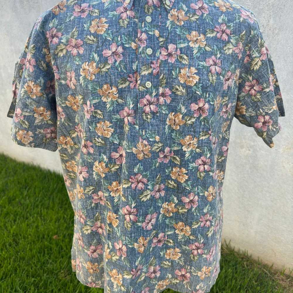 PreOwned Reyn Spooner Hawaiian Floral 3/4 Button … - image 1