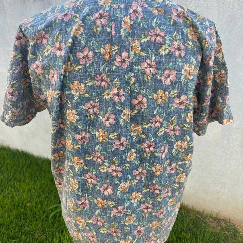 PreOwned Reyn Spooner Hawaiian Floral 3/4 Button … - image 2