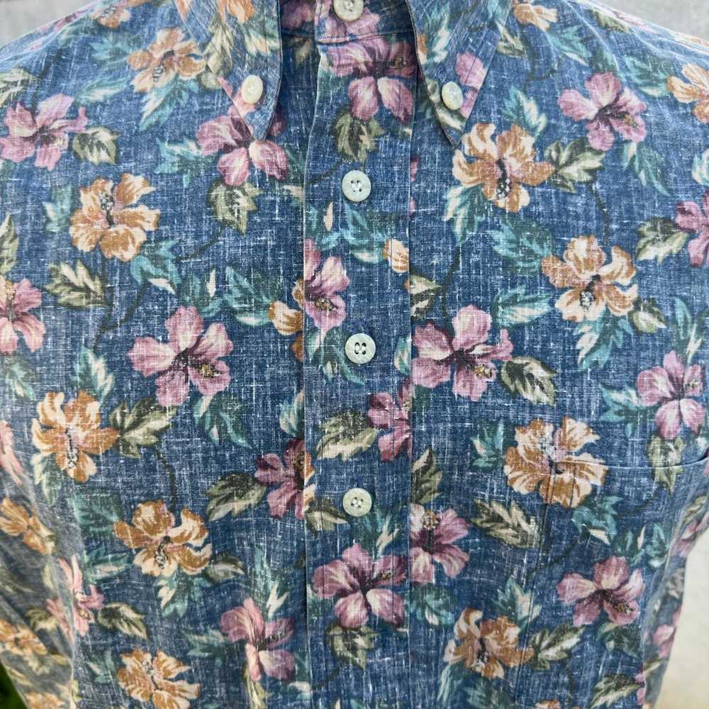 PreOwned Reyn Spooner Hawaiian Floral 3/4 Button … - image 3