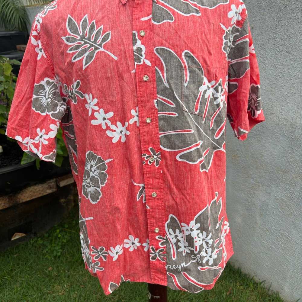 PreOwned Reyn Spooner Classic Hawaiian Print Red/… - image 1