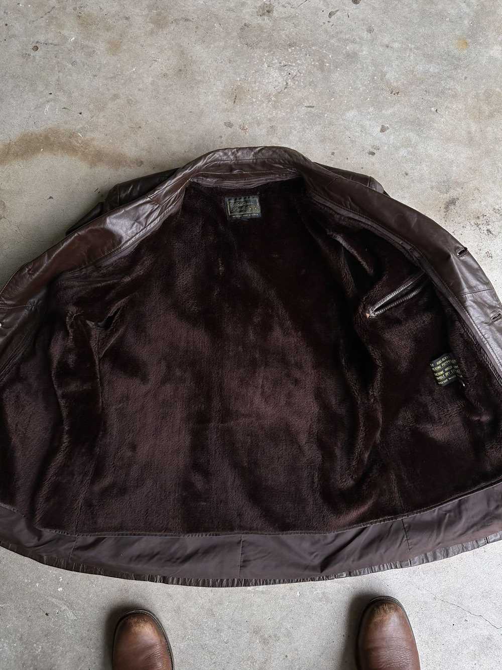 Vintage vintage Dark brown Leather Jacket by Harb… - image 3