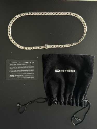 Emanuele Bicocchi Silver Herringbone Chain Necklac