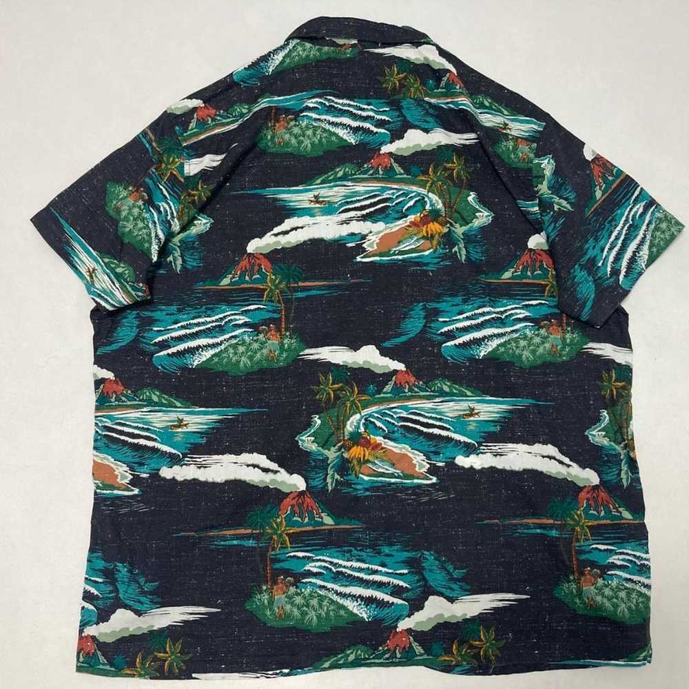 [Aloha shirt patterned shirt Aloha shirt black bl… - image 3