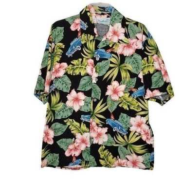 Vintage Hawaiian Button Down Shirt Convertible Ca… - image 1