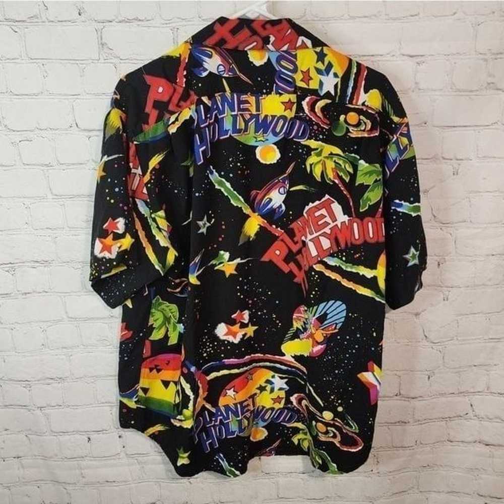 Men's Vintage Planet Hollywood Hawaiian shirt, si… - image 3