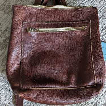 Portland Leather Goods Tote Backpack in Nutmeg