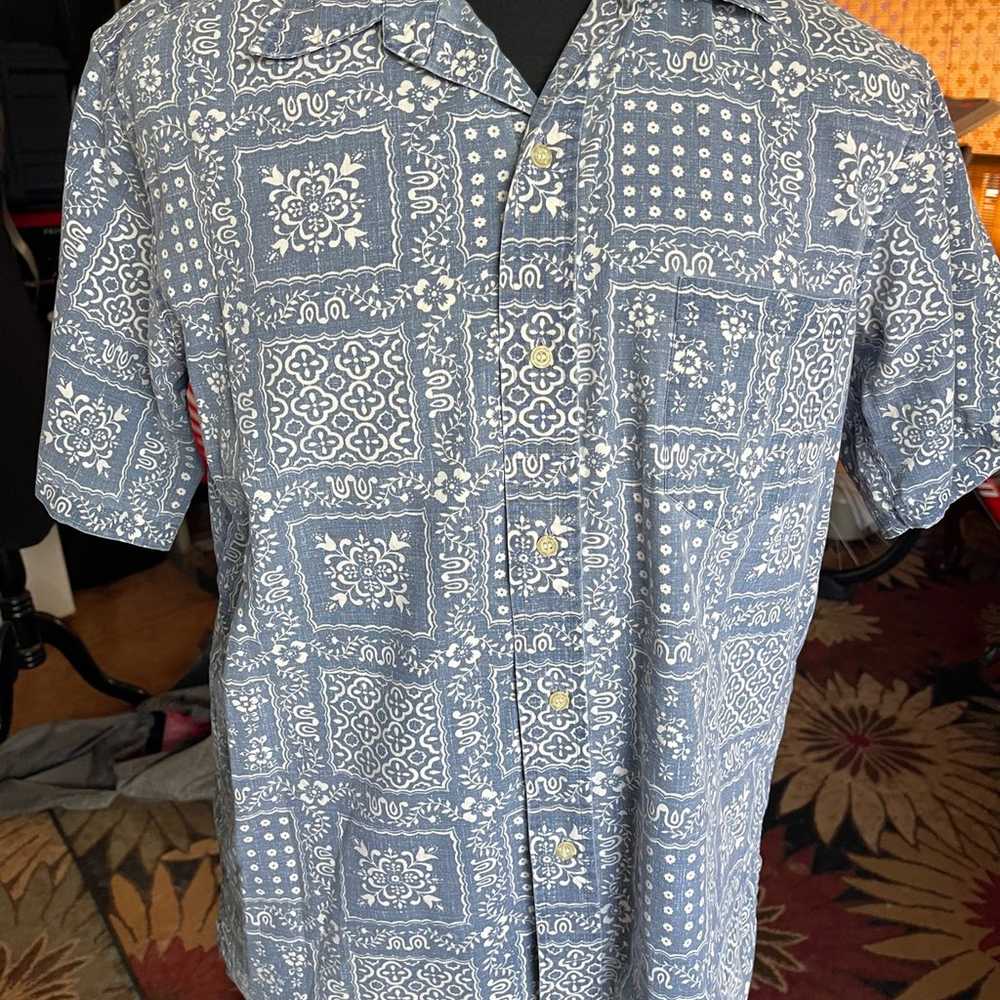 Vintage Reyn Spooner Men's Medium Blue 50th Anniv… - image 3