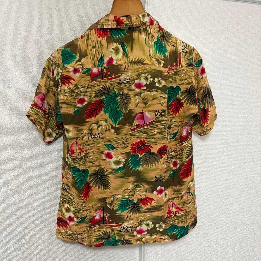 Vintage 60s Rayon Aloha Shirt Hawaiian Shirt S Ma… - image 5