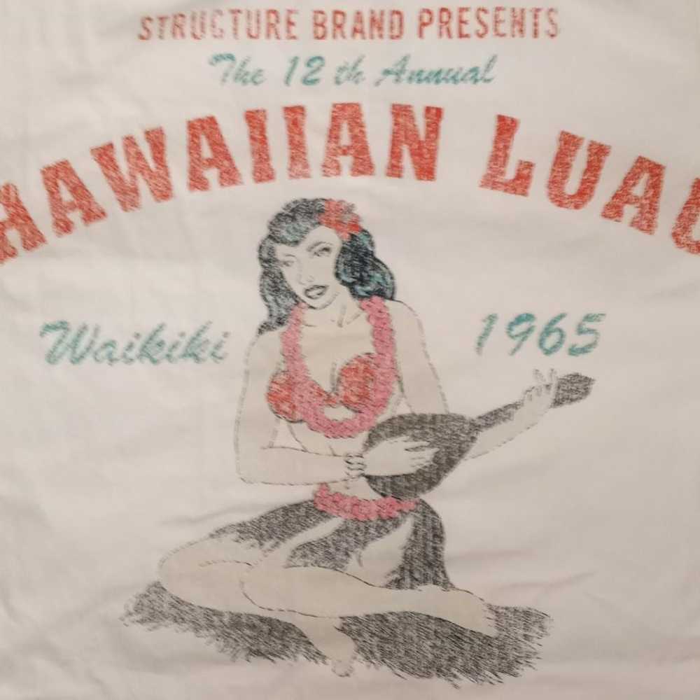 STRUCTURE MENS HAWAIIAN TEE LARGE - image 1