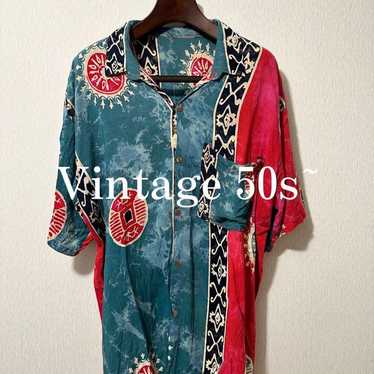 Vintage 50s~ Pattern Aloha Shirt