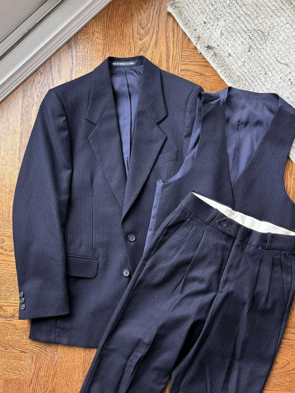 Made In Canada × Suit × Vintage Vintage Pinstripe… - image 1