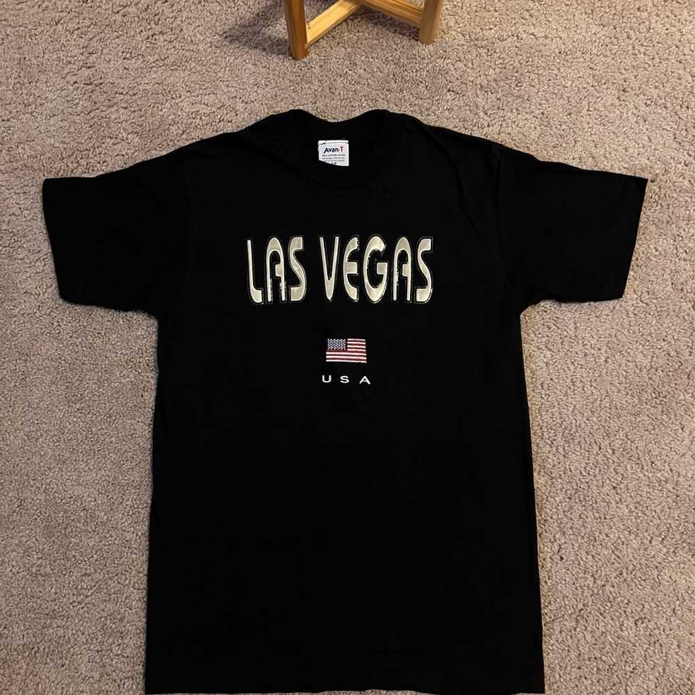 Vintage Las Vegas with American Flag Embroidered … - image 1