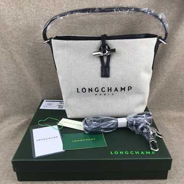 NWT Longchamp Essential Toile Bucket Bag