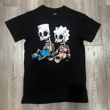 The Simpsons Bart & Lisa Black Graphic Tee