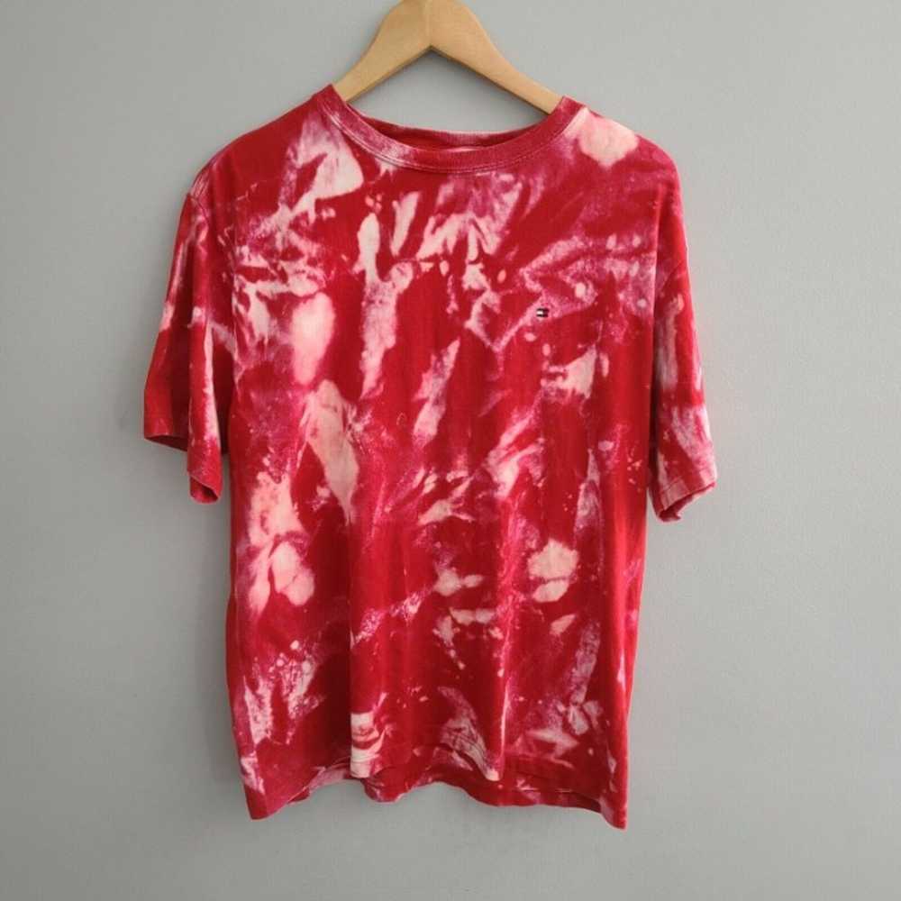 Tommy Hilfiger red bleached Vtg mens sm - image 1