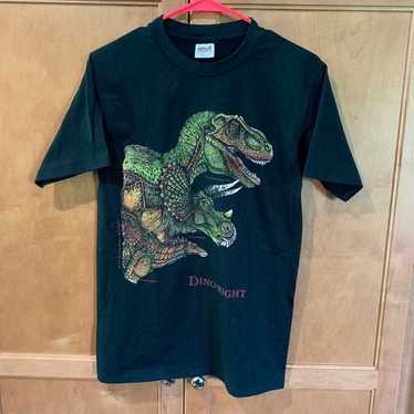 Vintage single stitch dinosaur T. rex triceratops… - image 1