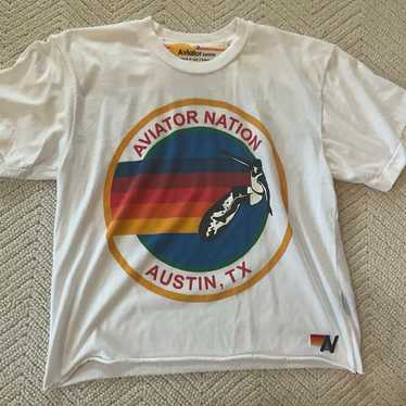 Aviator Nation White T shirt, Austin Tx