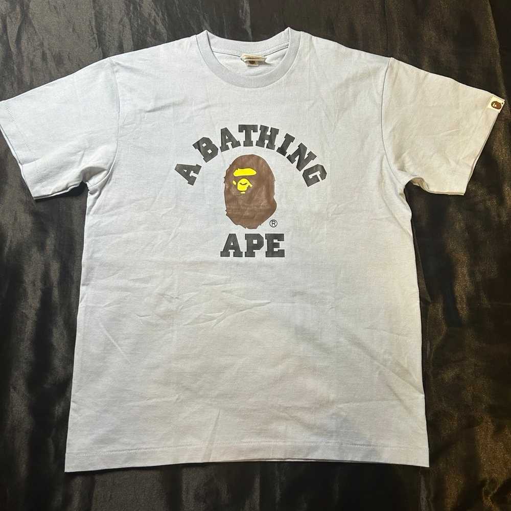 BAPE tee size small collage baby blue - image 1