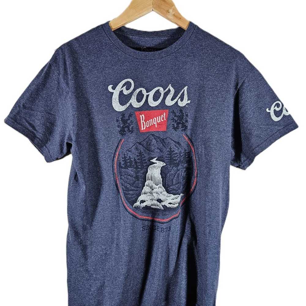 Mens Medium Coors Light Blue Beer Shirt - image 1