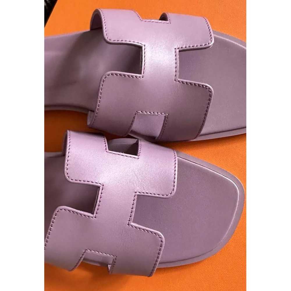 Hermès Oran leather sandal - image 10