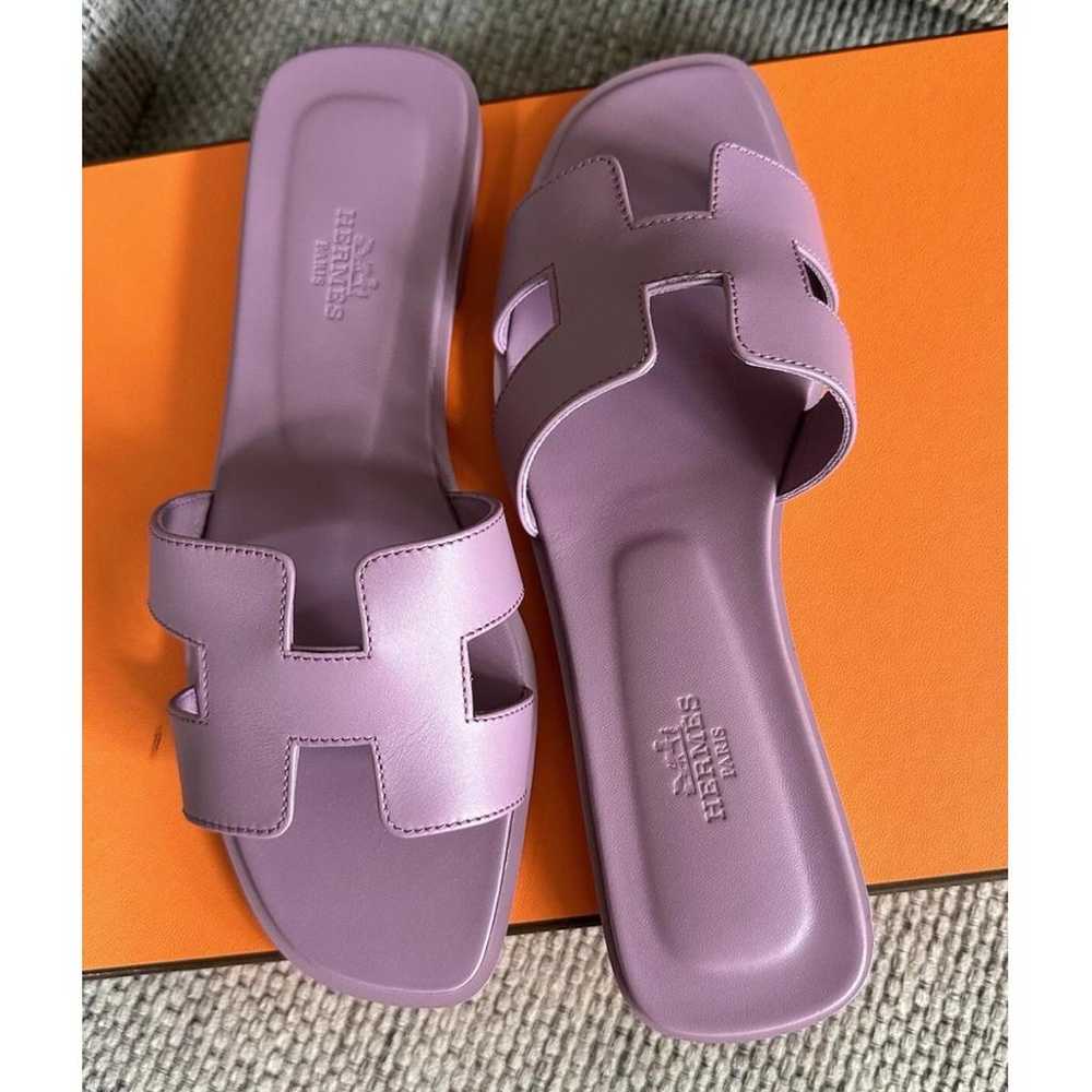 Hermès Oran leather sandal - image 2