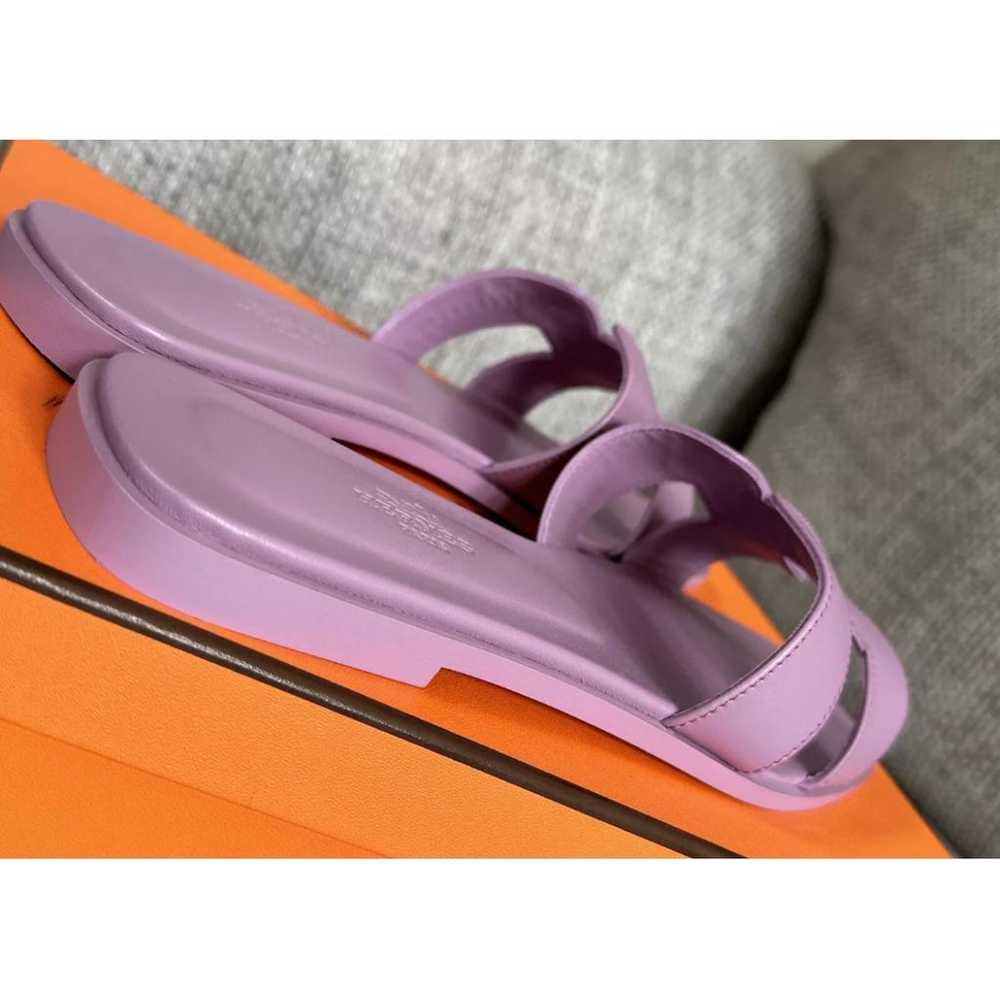 Hermès Oran leather sandal - image 5