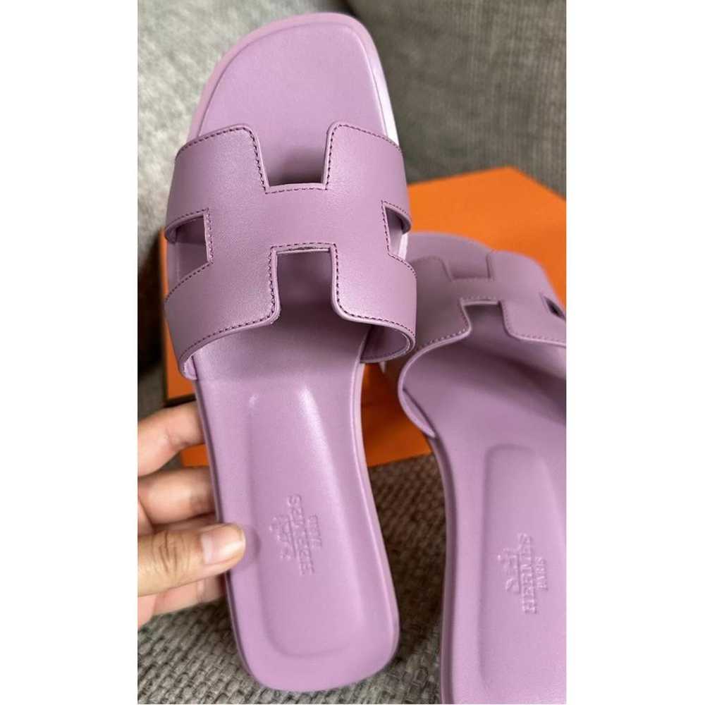 Hermès Oran leather sandal - image 7