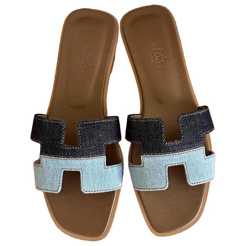 Hermès Oran cloth sandal - image 1