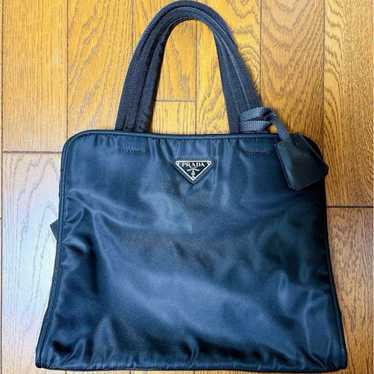 PRADA black nylon tote bag