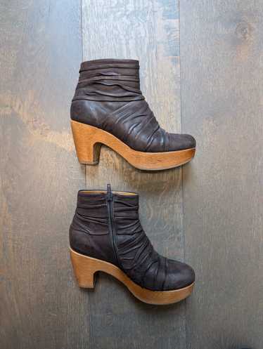 Coclico Tecla Clog Boot in Pleated Brown Leather - image 1