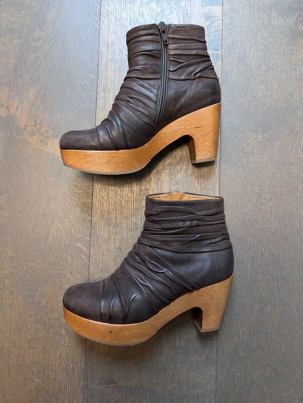 Coclico Tecla Clog Boot in Pleated Brown Leather - image 3