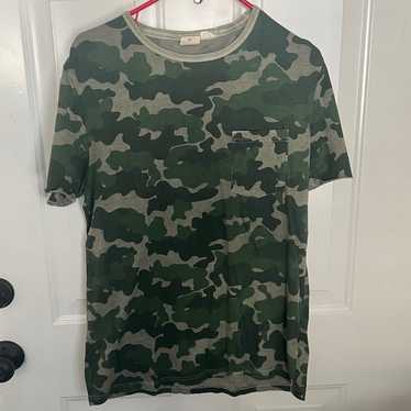 vintage 80s retro distressed camo shirt - image 1