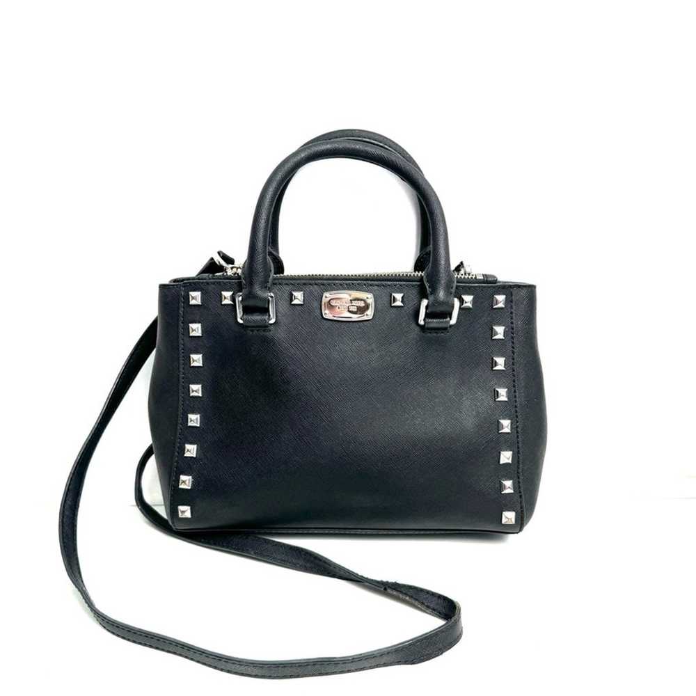 Michael Kors Black Kellen Studded Saffiano Small … - image 1