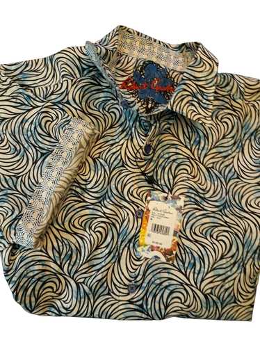 Robert Graham Blue White Geometric Paisley