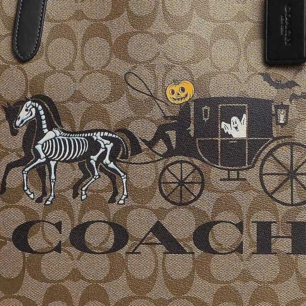 Coach City Tote In Signature Canvas With Hallowee… - image 5