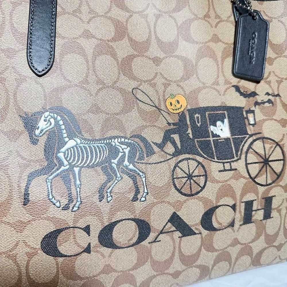 Coach City Tote In Signature Canvas With Hallowee… - image 6