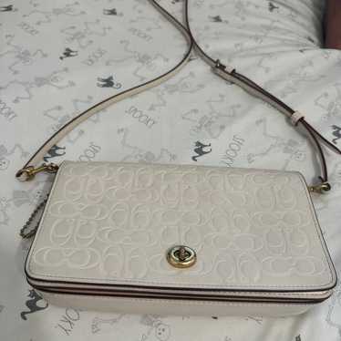 Coach white crossbody