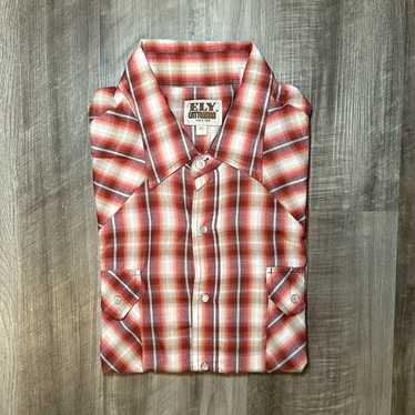 1 ELY Cattleman Western Short Sleeve Button Down -