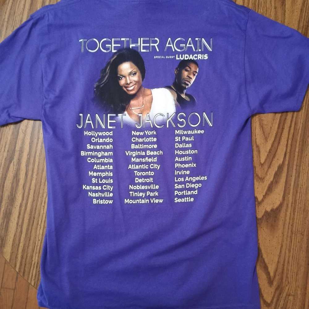 Janet Jackson/ Ludacris Rare Tour shirt Purple Me… - image 2