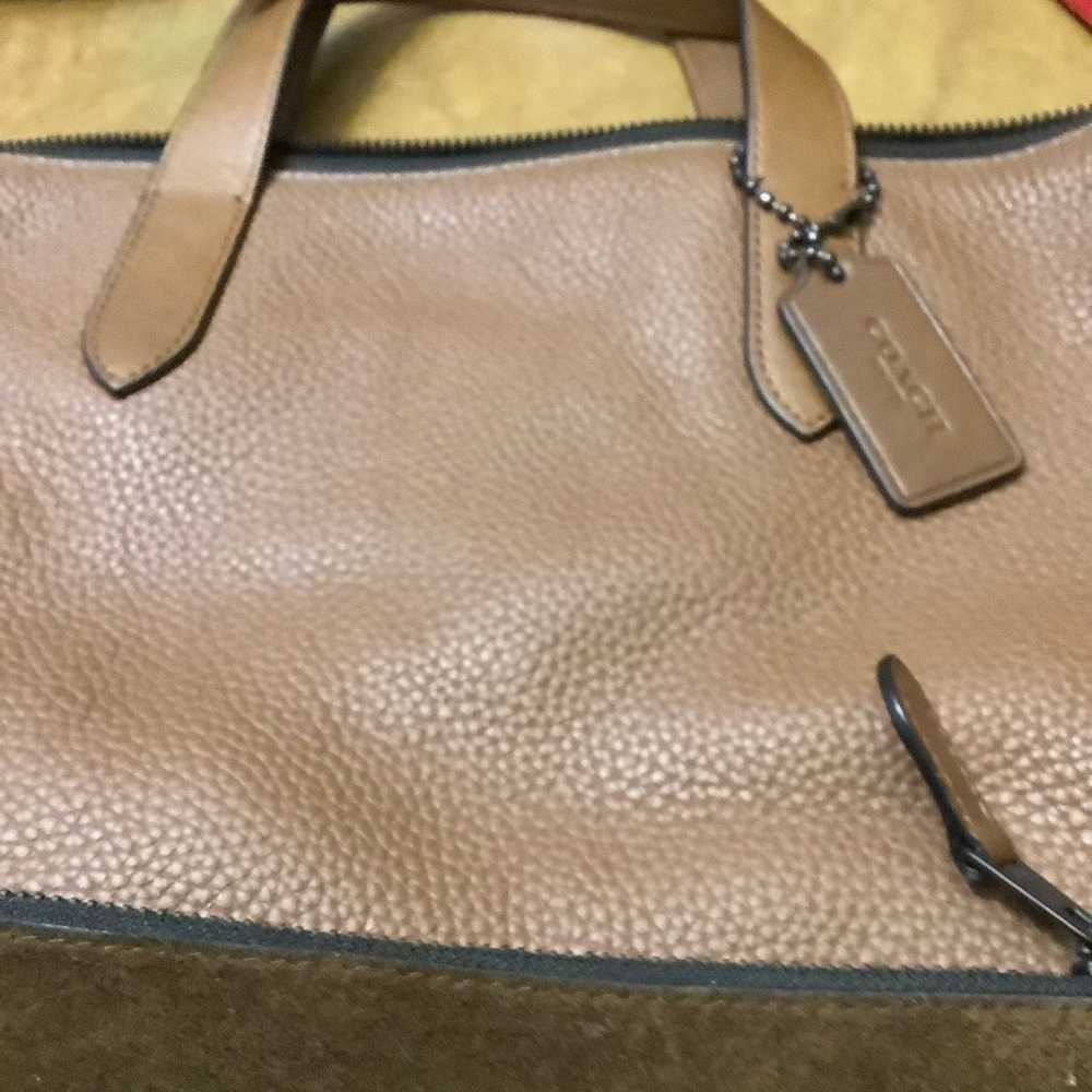 Coach Large Academy Leather/Suede Tote-Pre Owned … - image 5