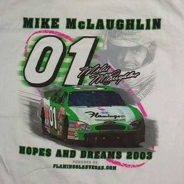 Vintage Nascar Mike McLaughlin ford t sh - image 1