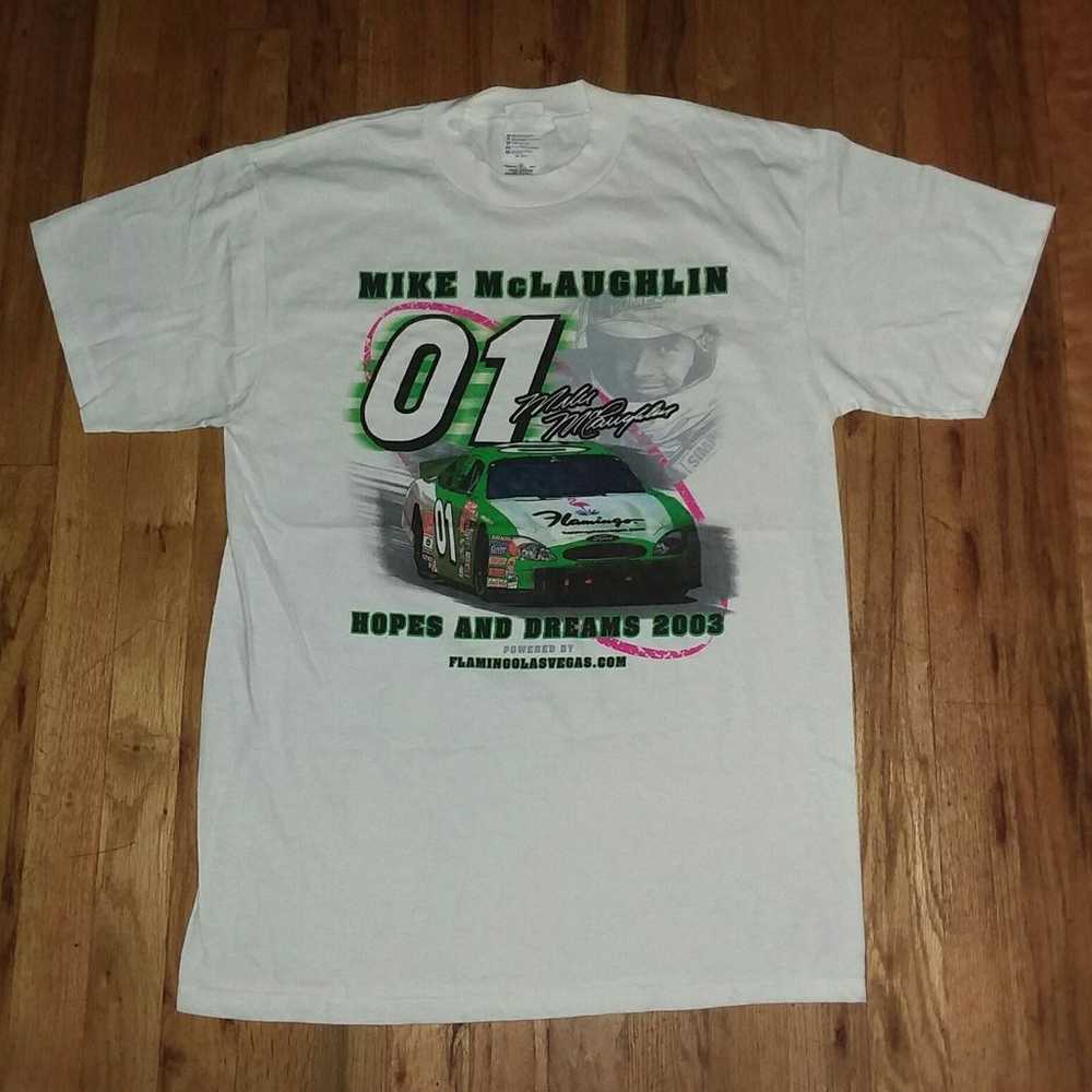 Vintage Nascar Mike McLaughlin ford t sh - image 2