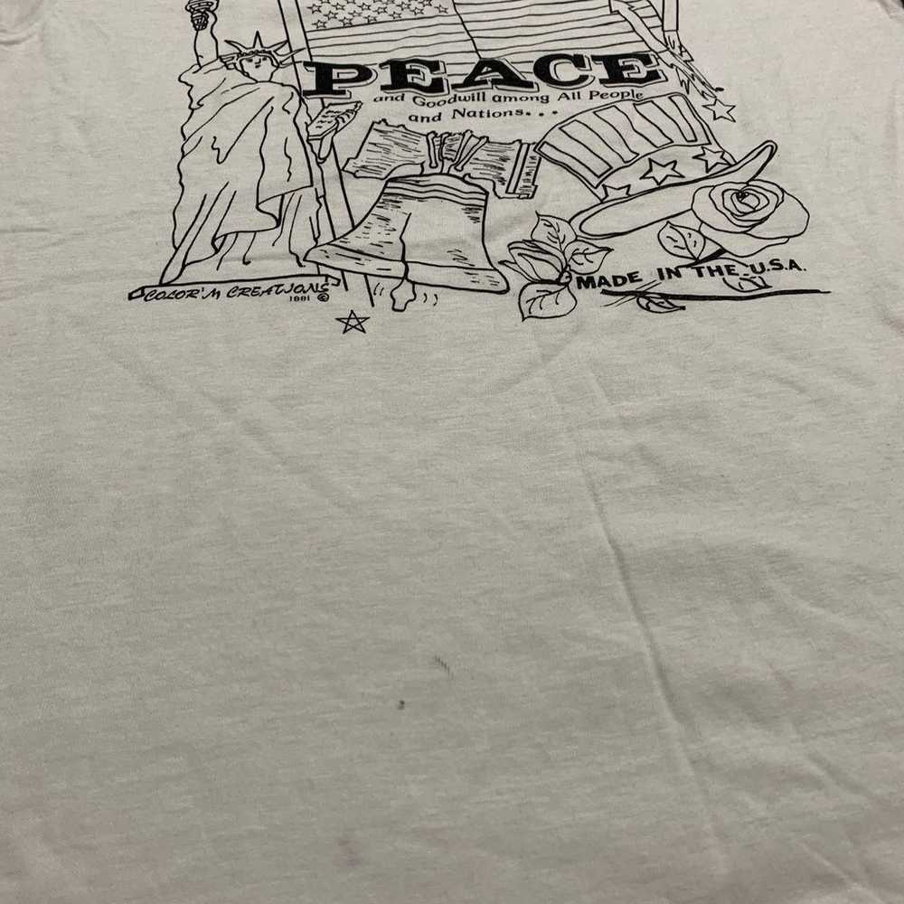 Vintage Single Stitch Peace Goodwill Tee - image 2