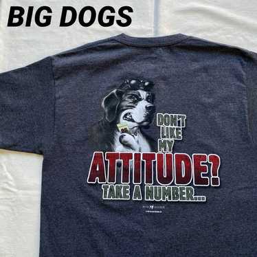 BIG DOGS Parody Short Sleeve T-shirt in BLACK Dog… - image 1